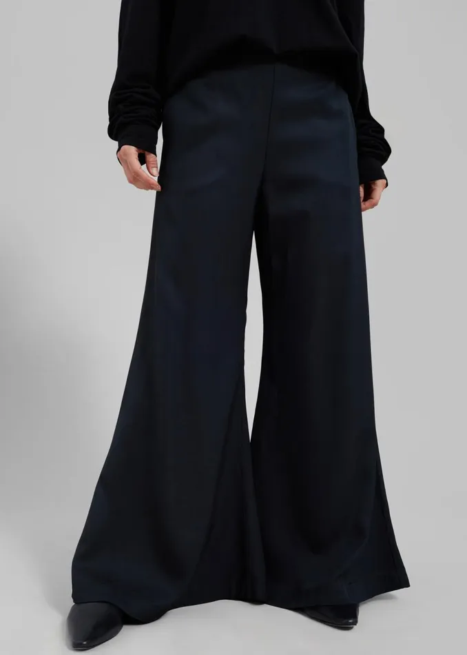 Women The Frankie Shop Bottoms By Malene Birger Lucee Flared Trousers Black