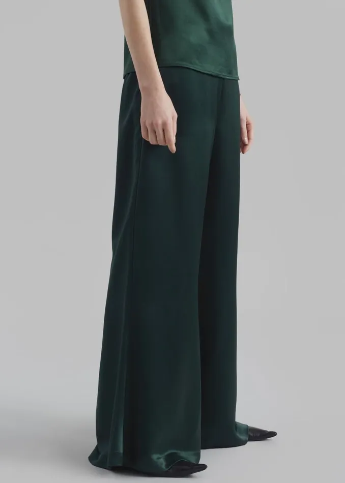 Women The Frankie Shop Bottoms By Malene Birger Lucee Flared Trousers Sycamore