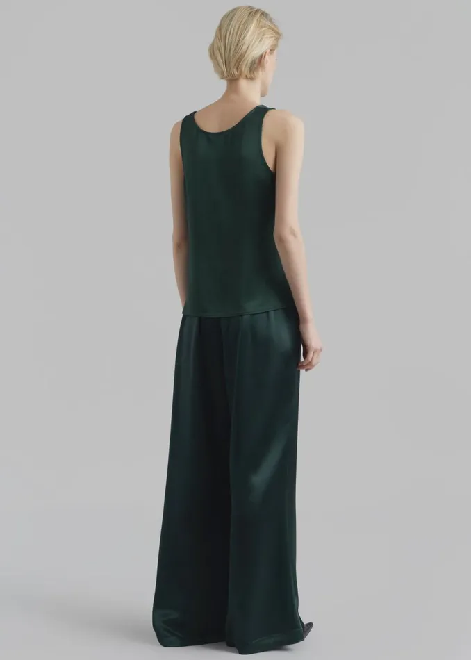 Women The Frankie Shop Bottoms By Malene Birger Lucee Flared Trousers Sycamore