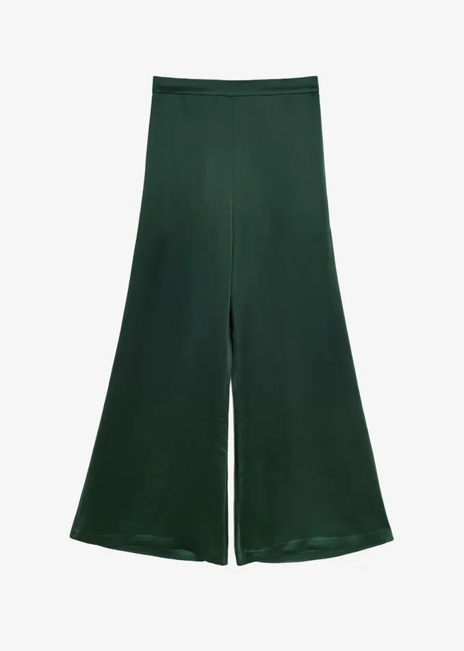 Women The Frankie Shop Bottoms By Malene Birger Lucee Flared Trousers Sycamore