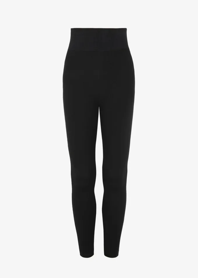 Women The Frankie Shop Bottoms Cara Knit Leggings Black