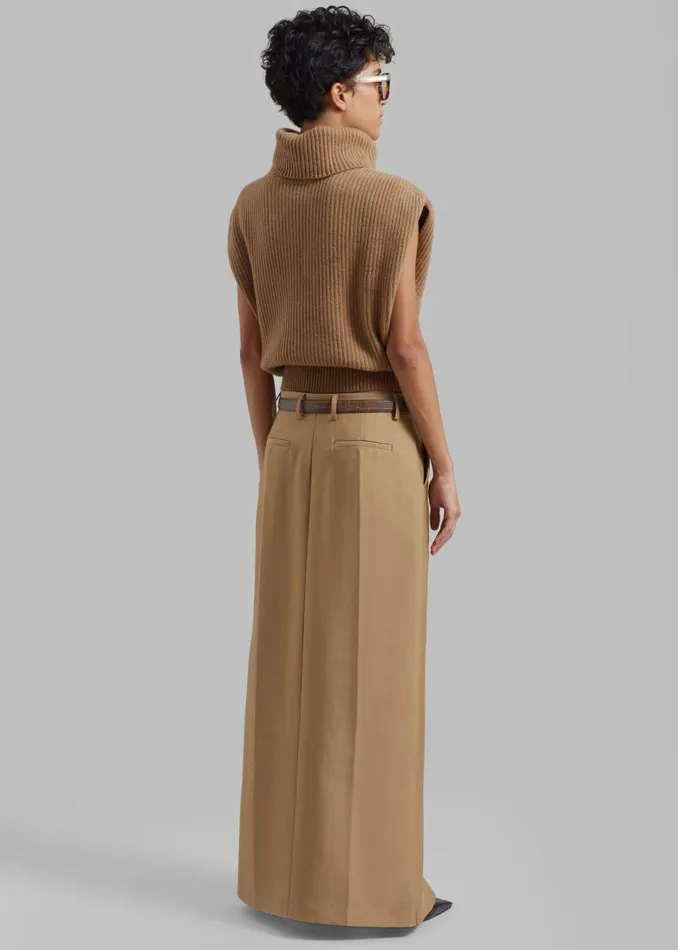 Women The Frankie Shop Bottoms Carley Long Skirt Camel