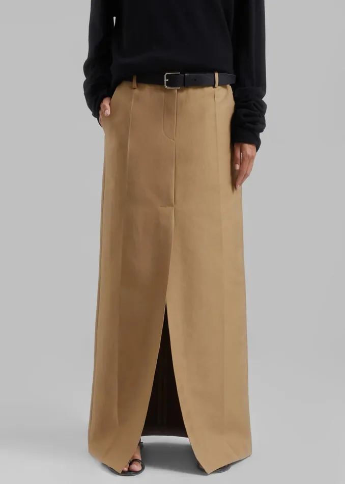 Women The Frankie Shop Bottoms Carley Long Skirt Camel