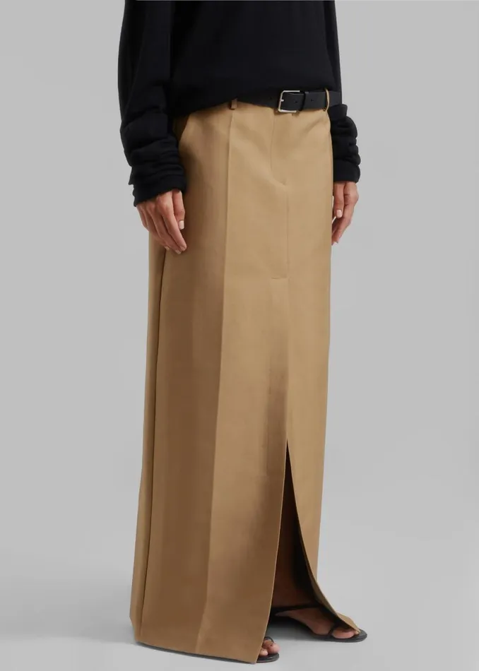 Women The Frankie Shop Bottoms Carley Long Skirt Camel