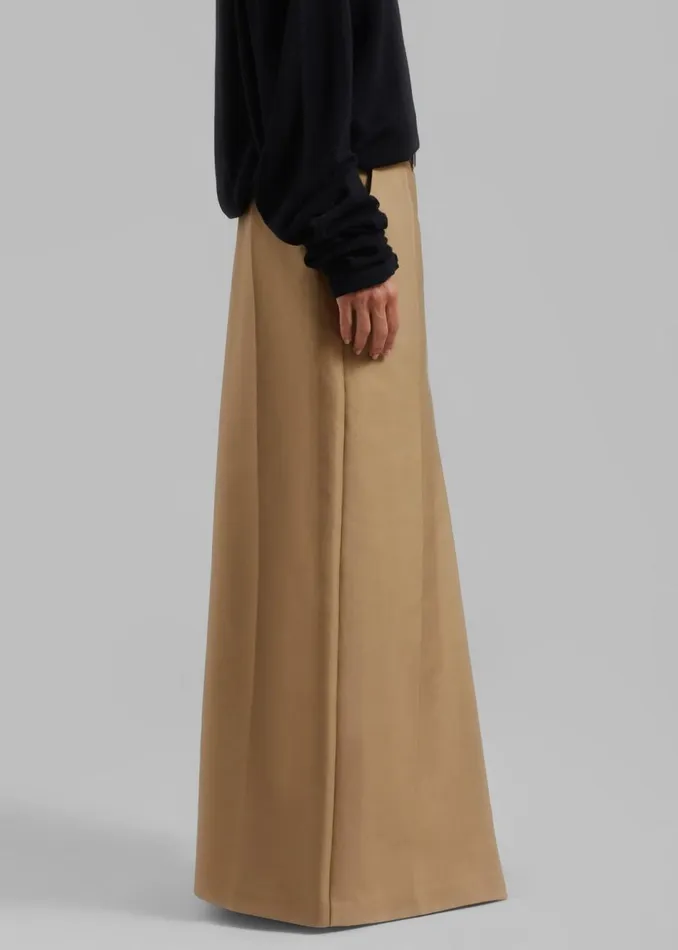 Women The Frankie Shop Bottoms Carley Long Skirt Camel