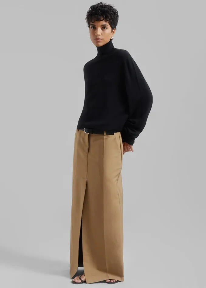Women The Frankie Shop Bottoms Carley Long Skirt Camel