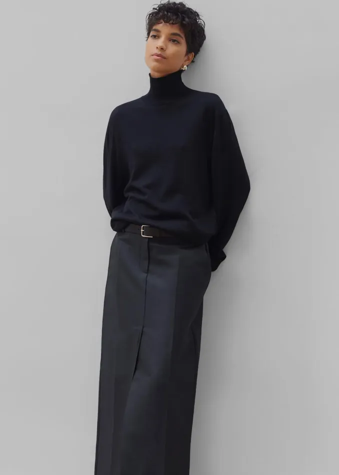 Women The Frankie Shop Bottoms Carley Long Skirt Charcoal