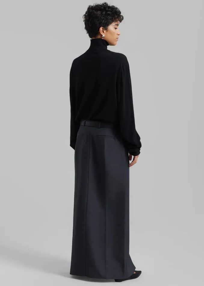 Women The Frankie Shop Bottoms Carley Long Skirt Charcoal