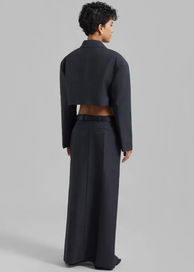 Women The Frankie Shop Bottoms Carley Long Skirt Charcoal