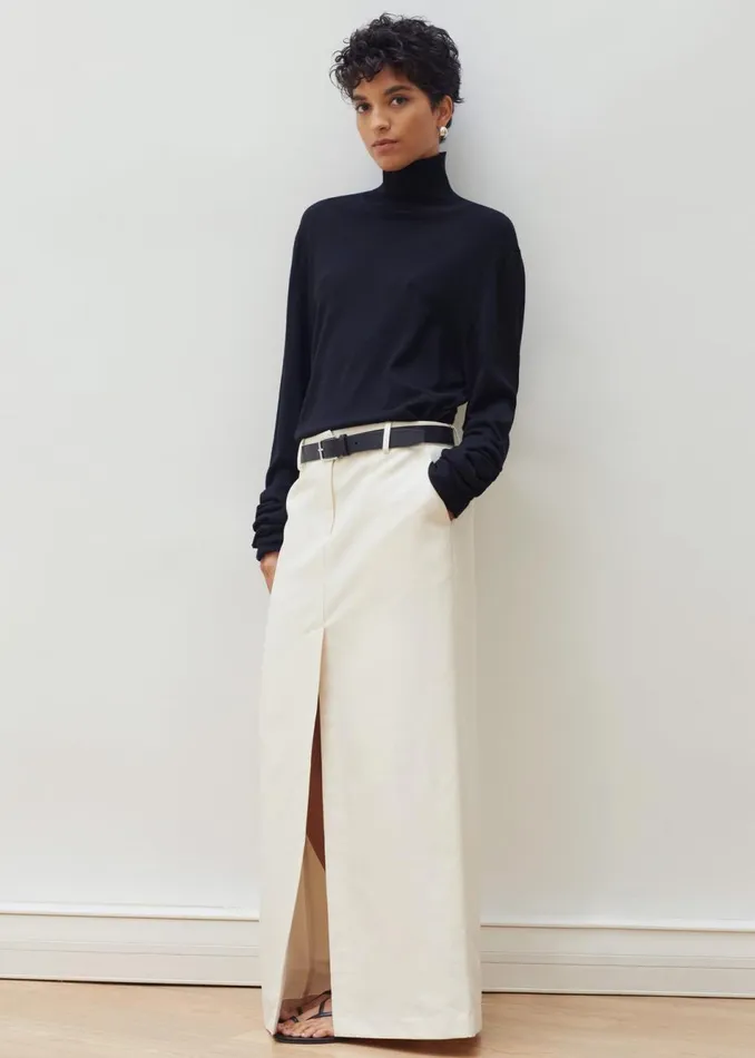 Women The Frankie Shop Bottoms Carley Long Skirt Cream