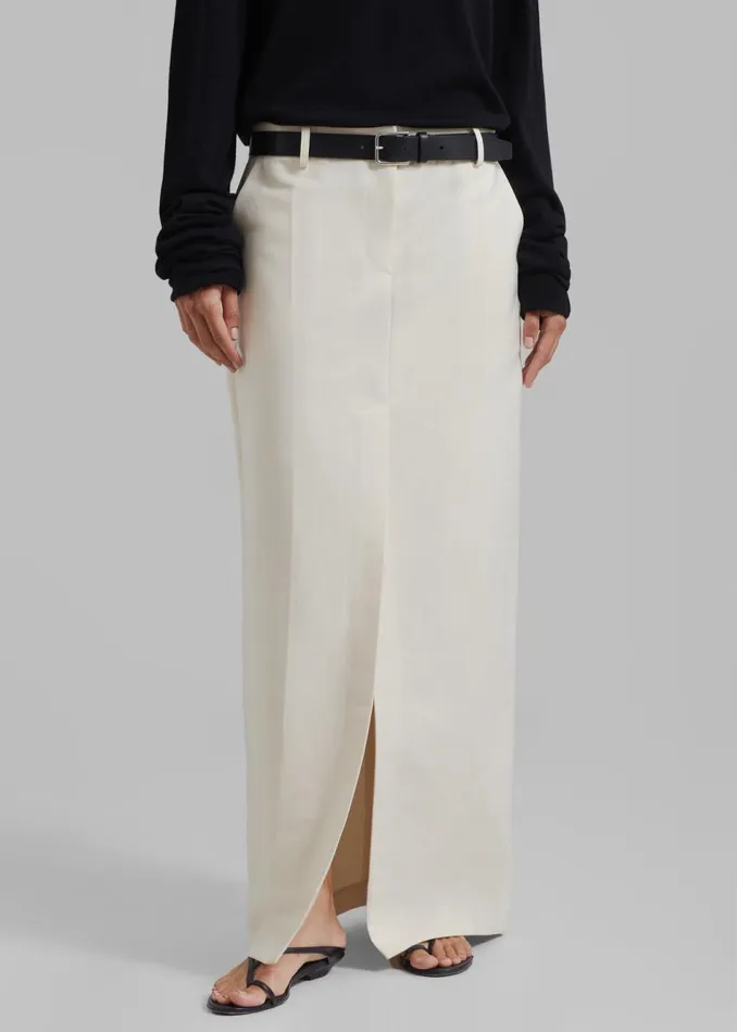 Women The Frankie Shop Bottoms Carley Long Skirt Cream