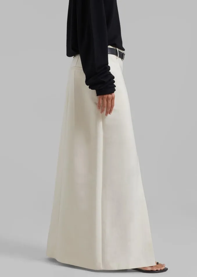 Women The Frankie Shop Bottoms Carley Long Skirt Cream