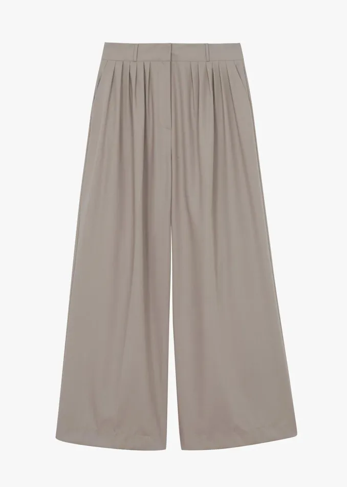 Women The Frankie Shop Bottoms Catalina Pleated Trousers Grey