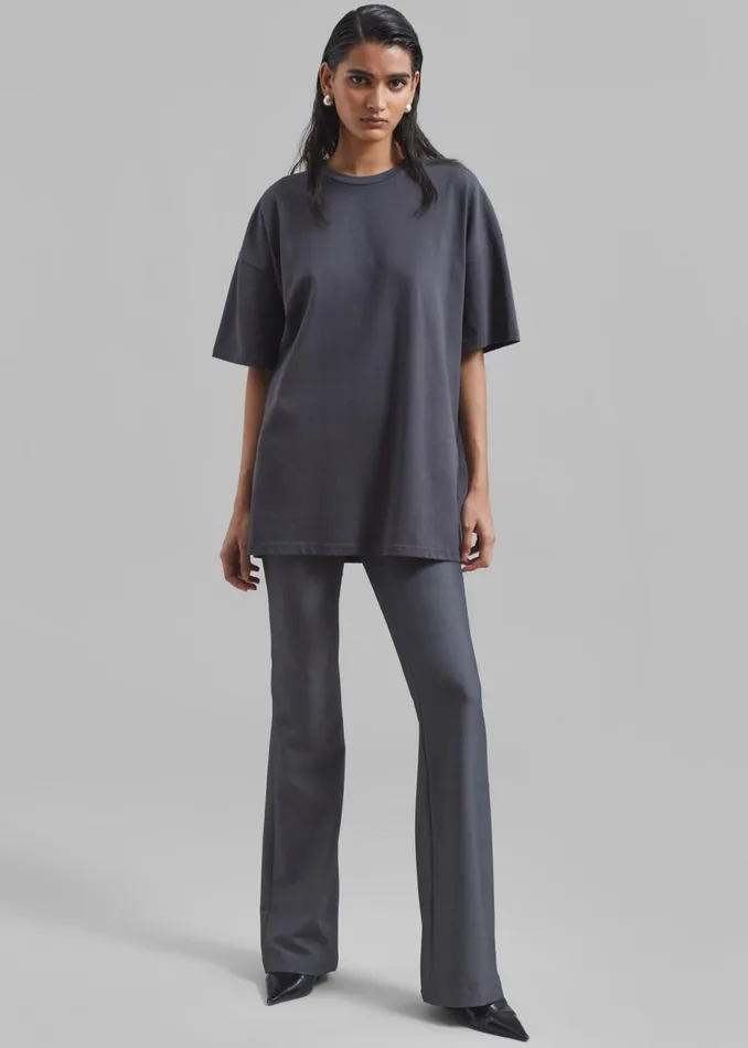 Women The Frankie Shop Bottoms Charley Bootcut Pants Charcoal