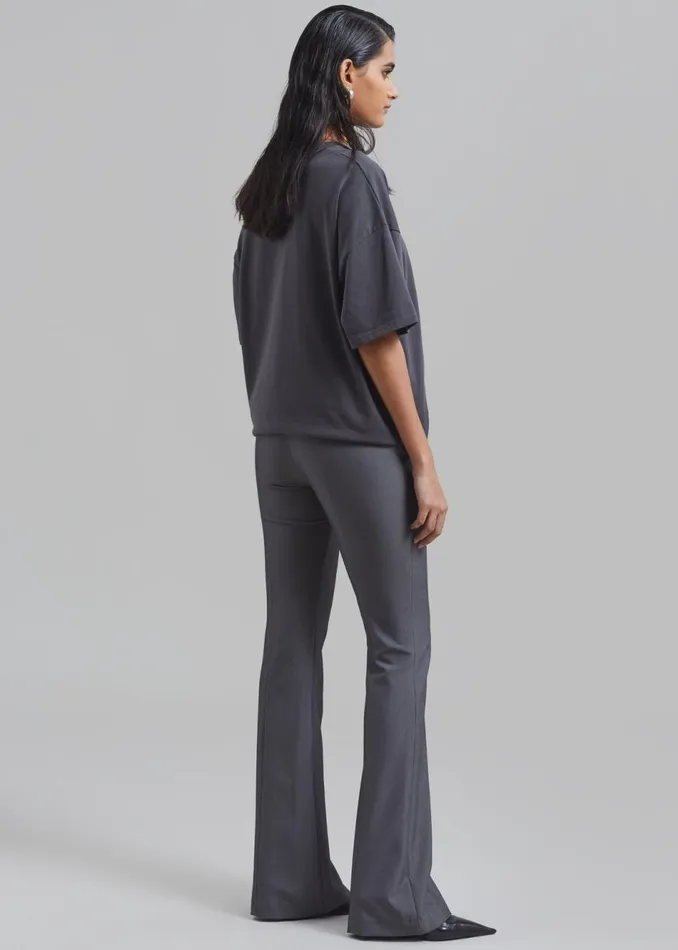 Women The Frankie Shop Bottoms Charley Bootcut Pants Charcoal
