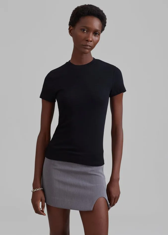 Women The Frankie Shop Bottoms Chester Mini Slit Skirt Grey