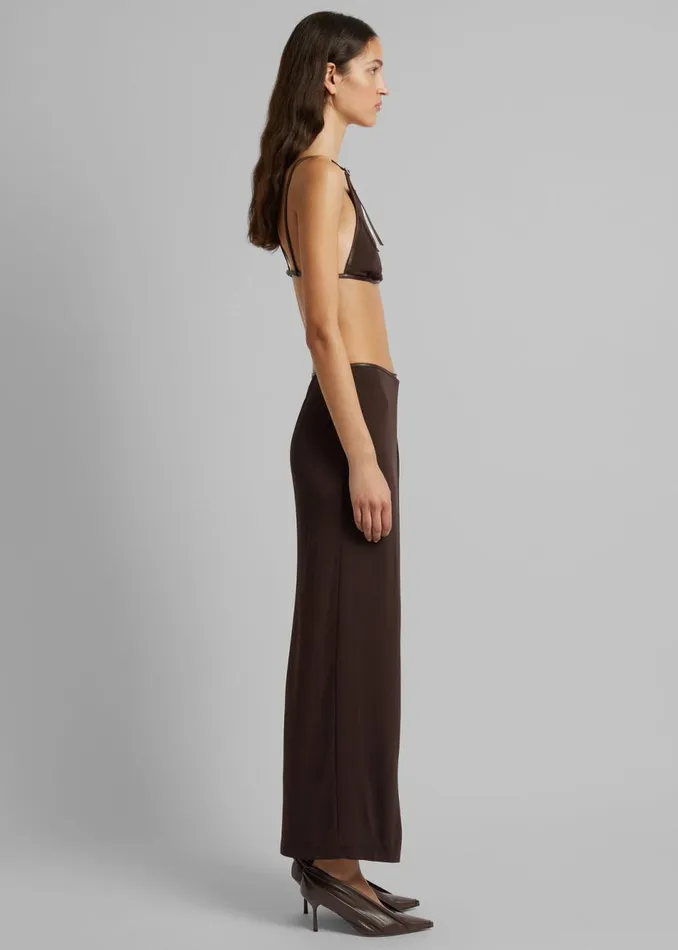 Women The Frankie Shop Bottoms Christopher Esber Framed Buckle Column Skirt Cacao