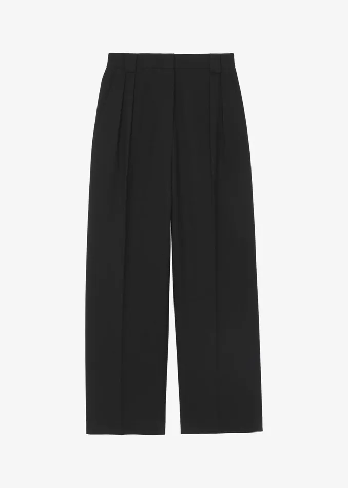 Women The Frankie Shop Bottoms Cian Pintuck Trousers Black