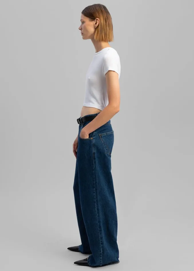 Women The Frankie Shop Bottoms Clemmie Jeans Dark Indigo