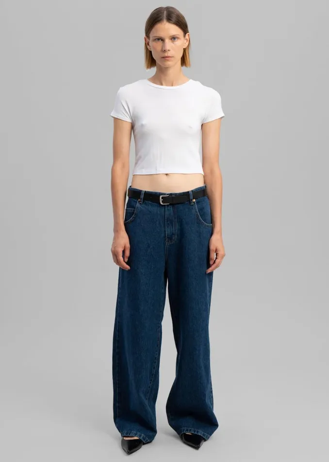 Women The Frankie Shop Bottoms Clemmie Jeans Dark Indigo