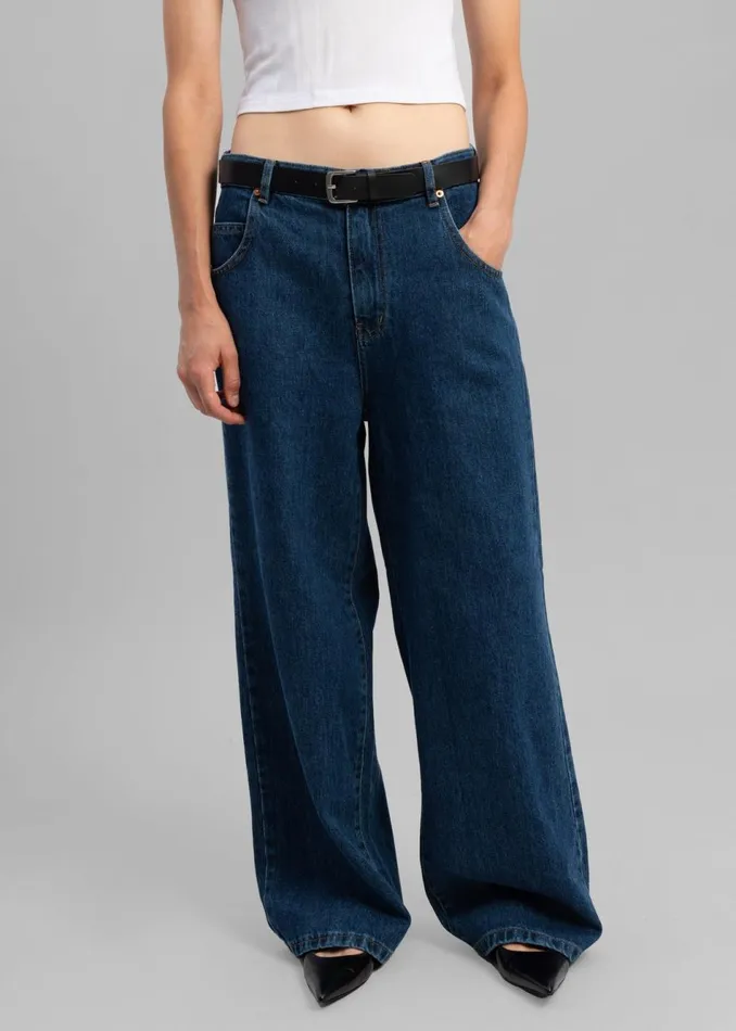 Women The Frankie Shop Bottoms Clemmie Jeans Dark Indigo
