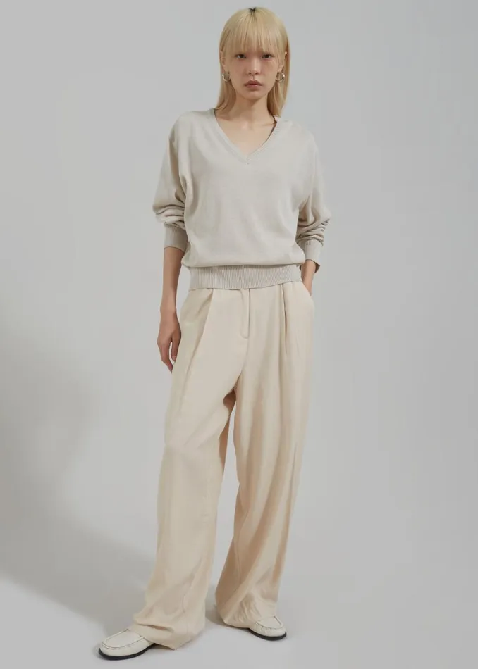 Women The Frankie Shop Bottoms Colyn Trousers Beige