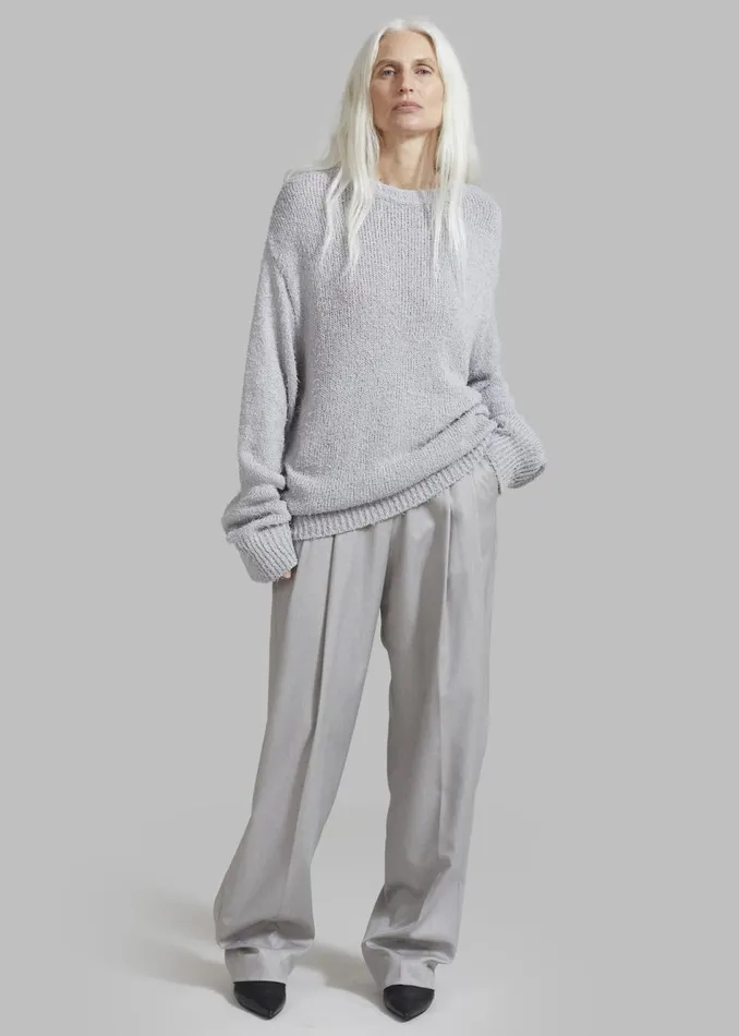 Women The Frankie Shop Bottoms Cooper Pintuck Trousers Grey