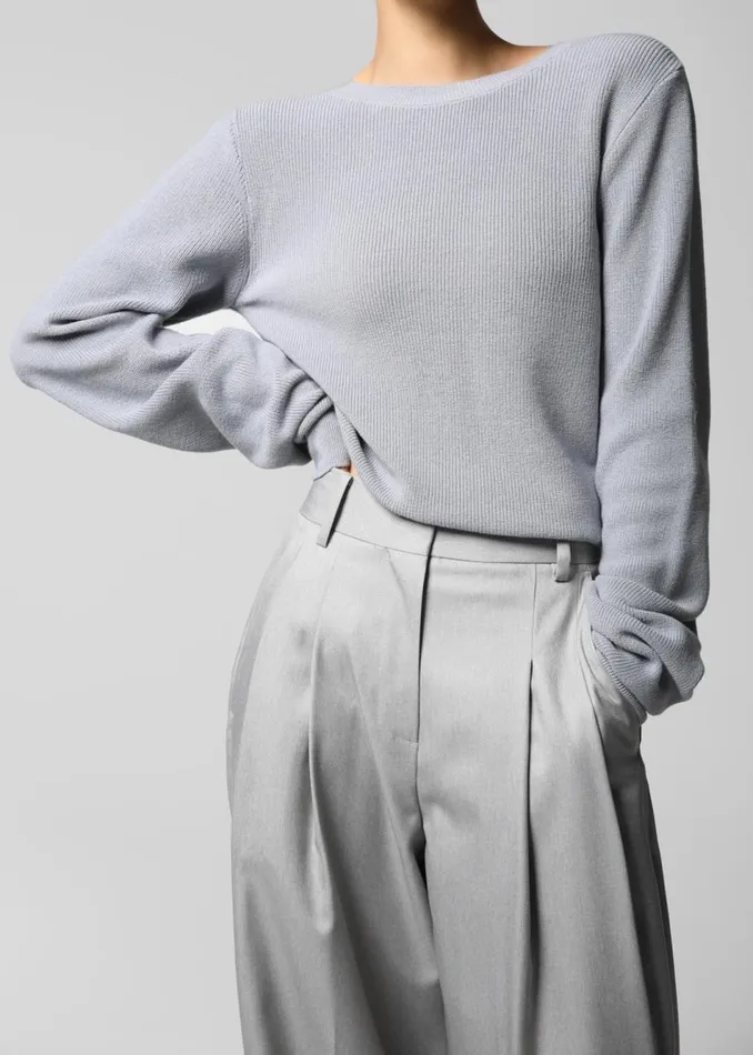 Women The Frankie Shop Bottoms Cooper Pintuck Trousers Grey