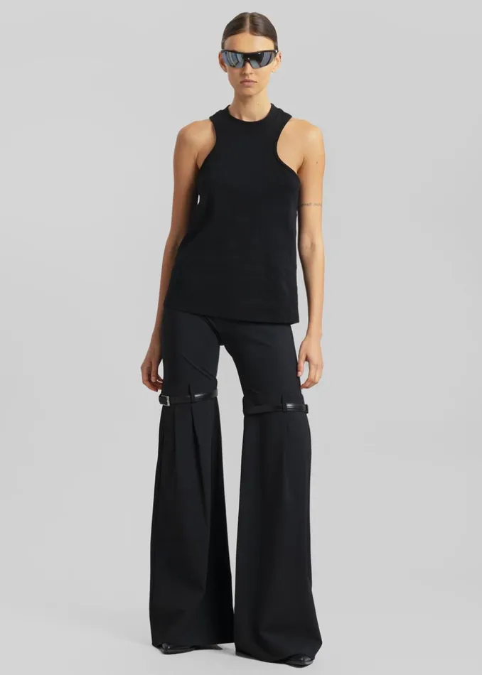 Women The Frankie Shop Bottoms Coperni Hybrid Flare Trousers Black