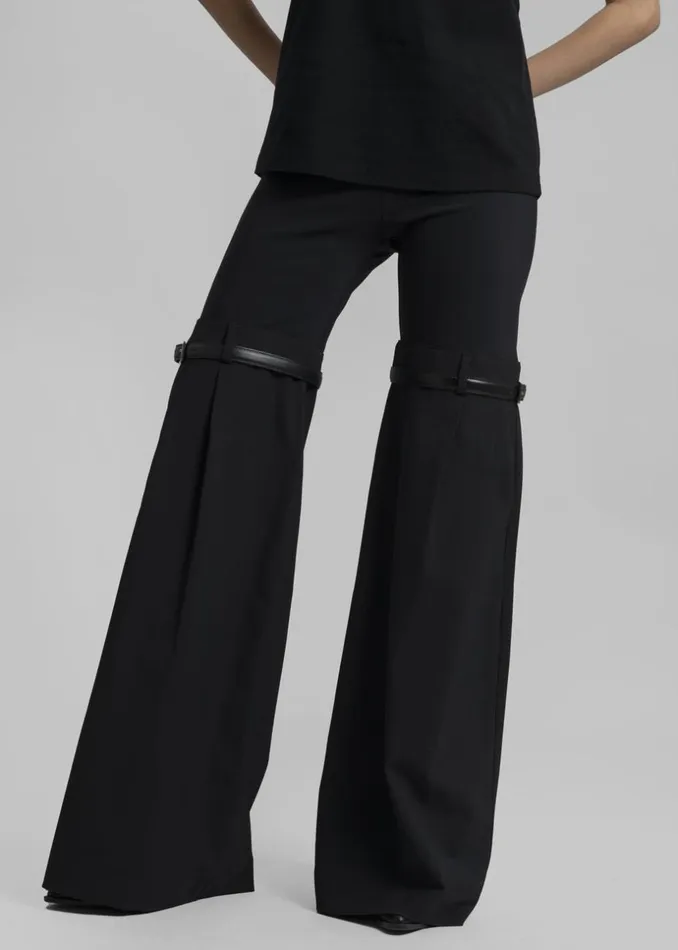 Women The Frankie Shop Bottoms Coperni Hybrid Flare Trousers Black