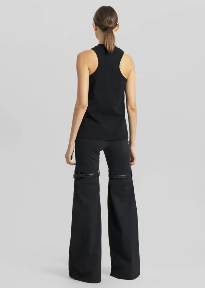 Women The Frankie Shop Bottoms Coperni Hybrid Flare Trousers Black