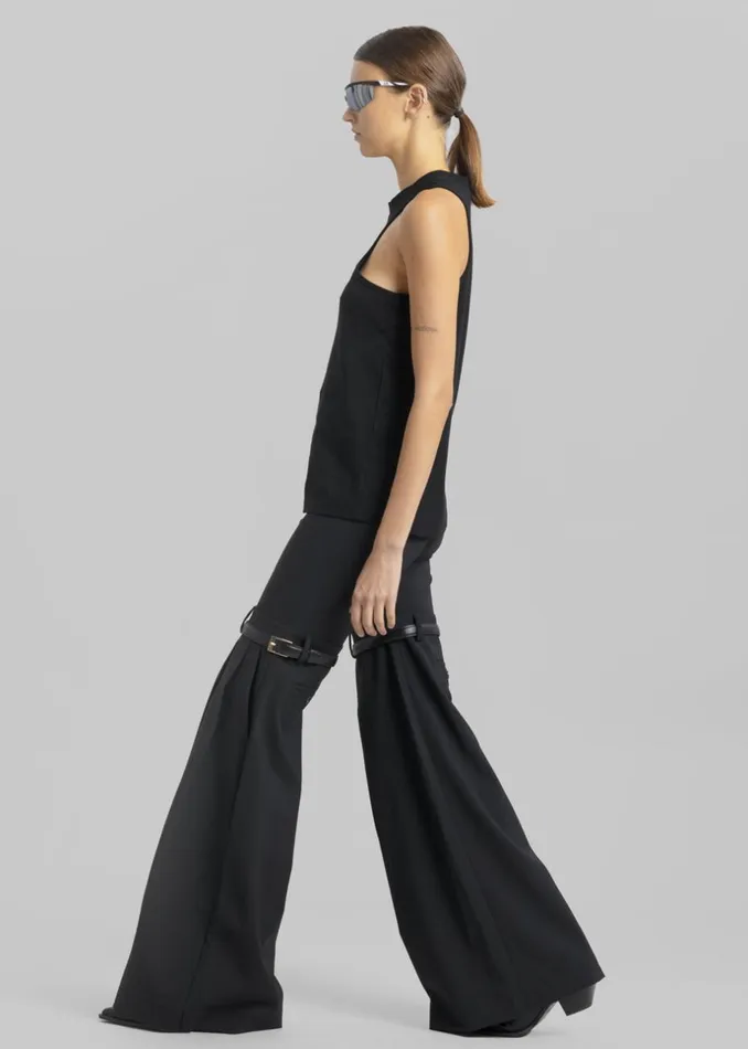 Women The Frankie Shop Bottoms Coperni Hybrid Flare Trousers Black