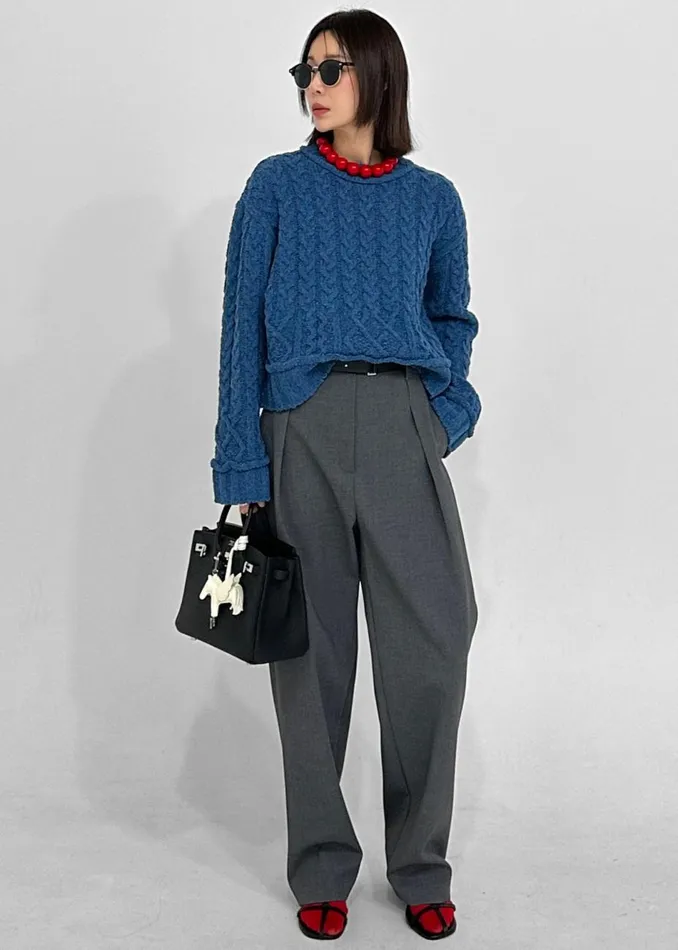 Women The Frankie Shop Bottoms Corinne Belted Pants Charcoal