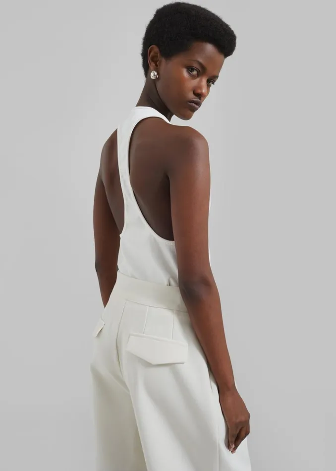 Women The Frankie Shop Bottoms Corinne Belted Pants Cream