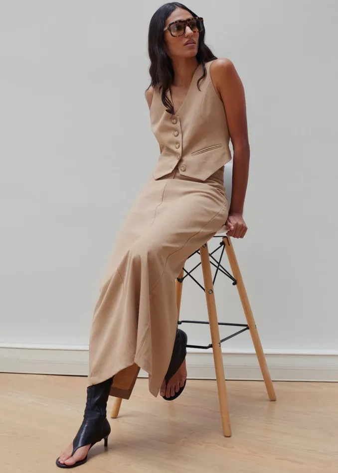Women The Frankie Shop Bottoms Cornelia Maxi Skirt Brown