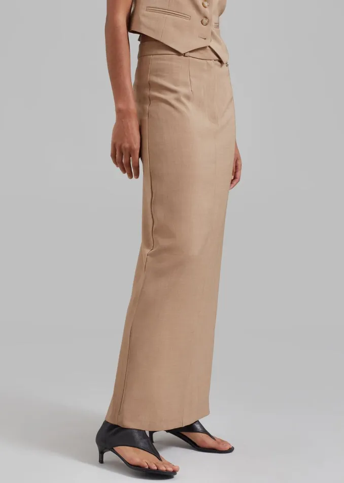 Women The Frankie Shop Bottoms Cornelia Maxi Skirt Brown