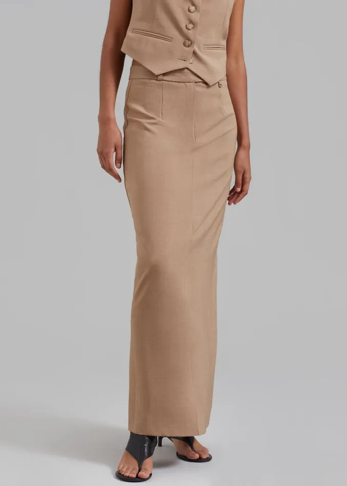 Women The Frankie Shop Bottoms Cornelia Maxi Skirt Brown