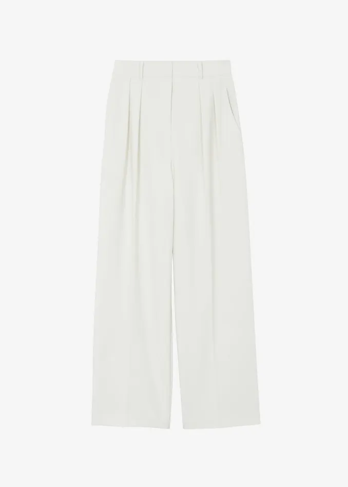Women The Frankie Shop Bottoms Corrin Pleated Trousers Ivory