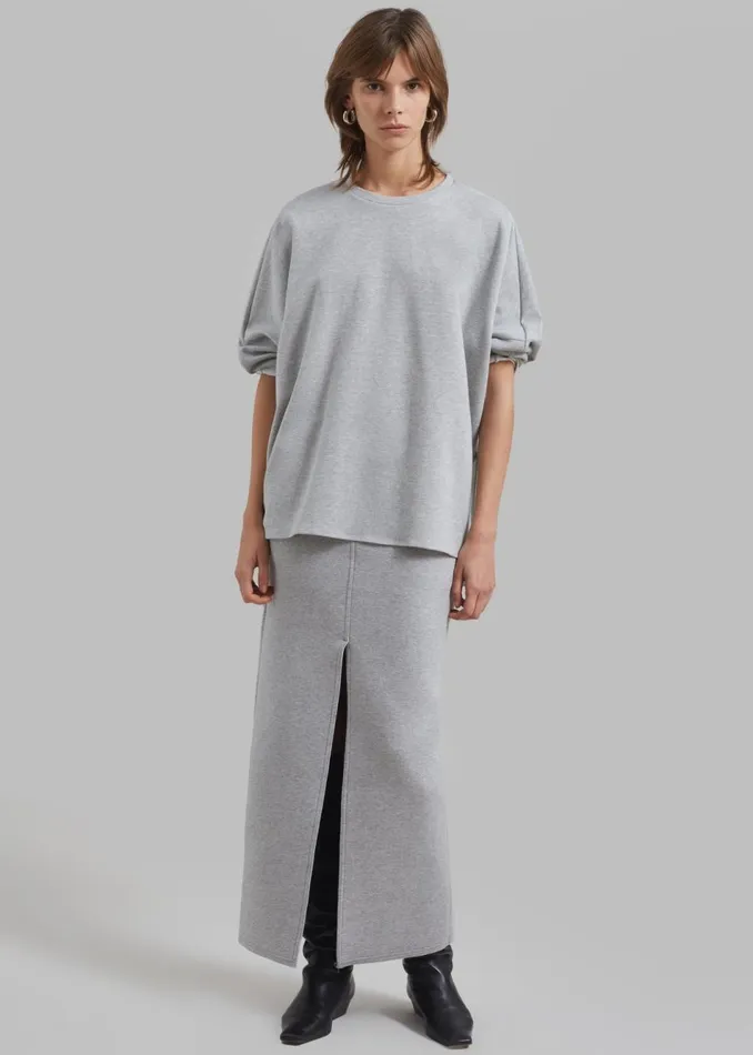 Women The Frankie Shop Bottoms Dana Midi Skirt Grey