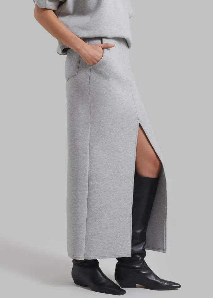 Women The Frankie Shop Bottoms Dana Midi Skirt Grey