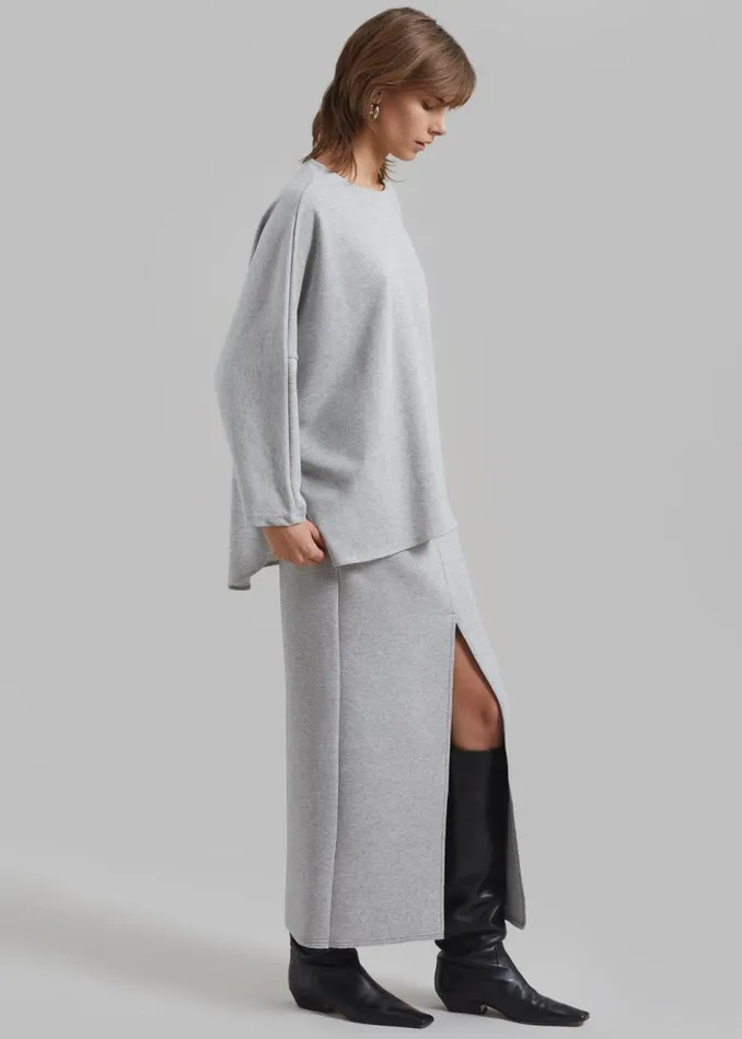 Women The Frankie Shop Bottoms Dana Midi Skirt Grey