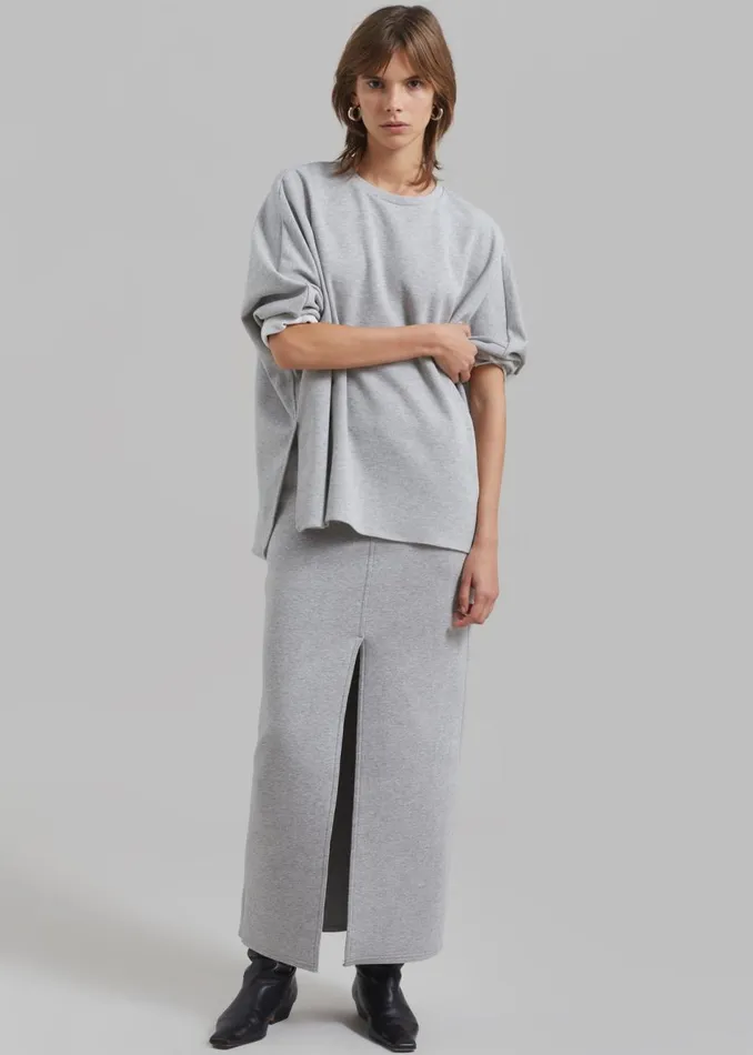 Women The Frankie Shop Bottoms Dana Midi Skirt Grey