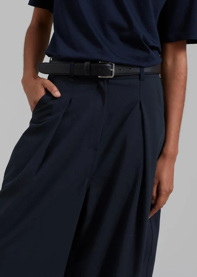 Women The Frankie Shop Bottoms Dani Wide Pants Navy