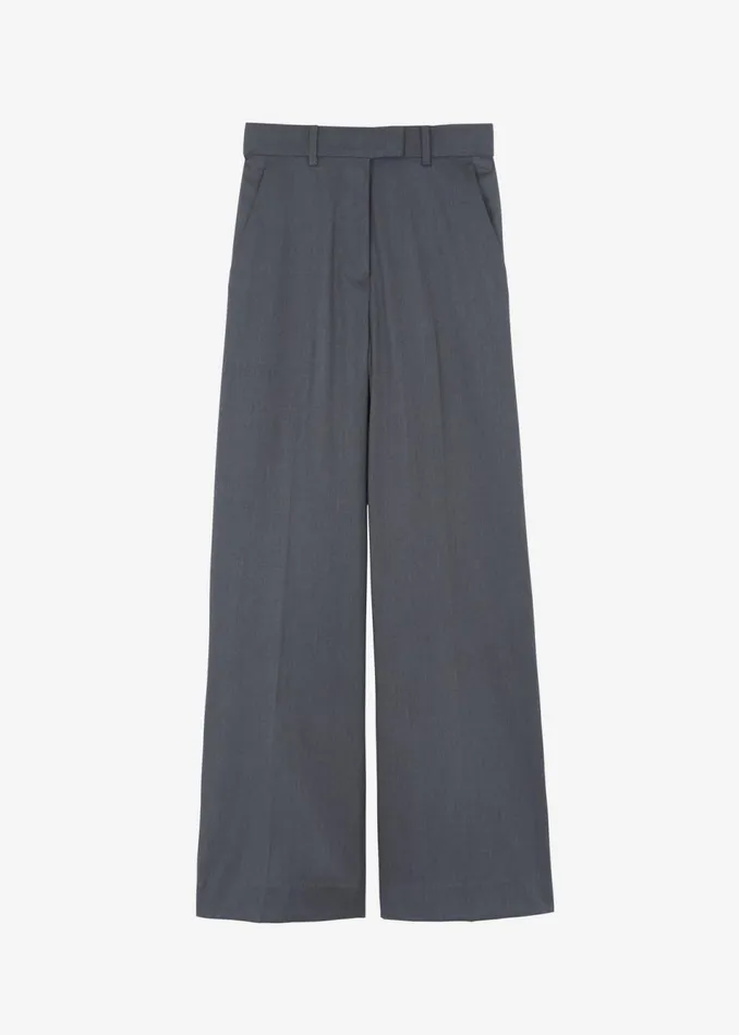 Women The Frankie Shop Bottoms Daphne Wide Trousers Dark Grey