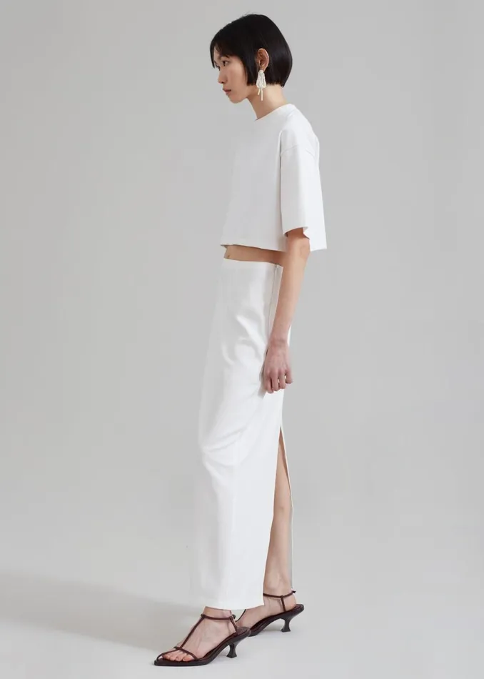 Women The Frankie Shop Bottoms Demi Pencil Skirt White