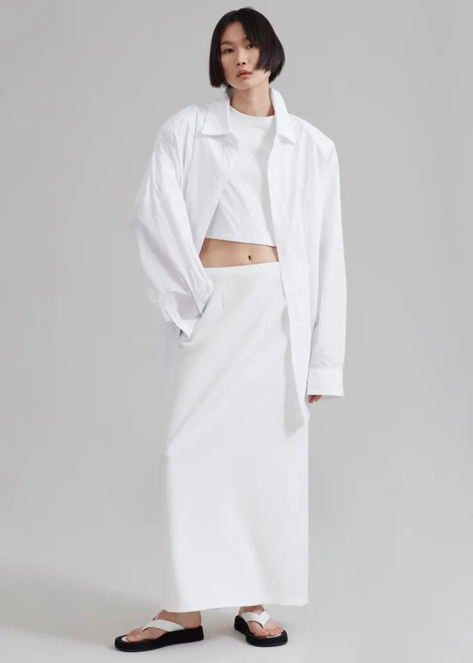 Women The Frankie Shop Bottoms Demi Pencil Skirt White