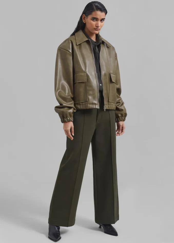 Women The Frankie Shop Bottoms Devon Trousers Khaki