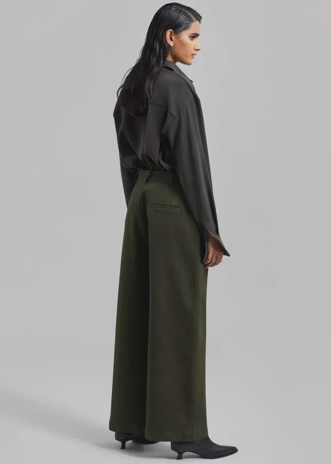 Women The Frankie Shop Bottoms Devon Trousers Khaki