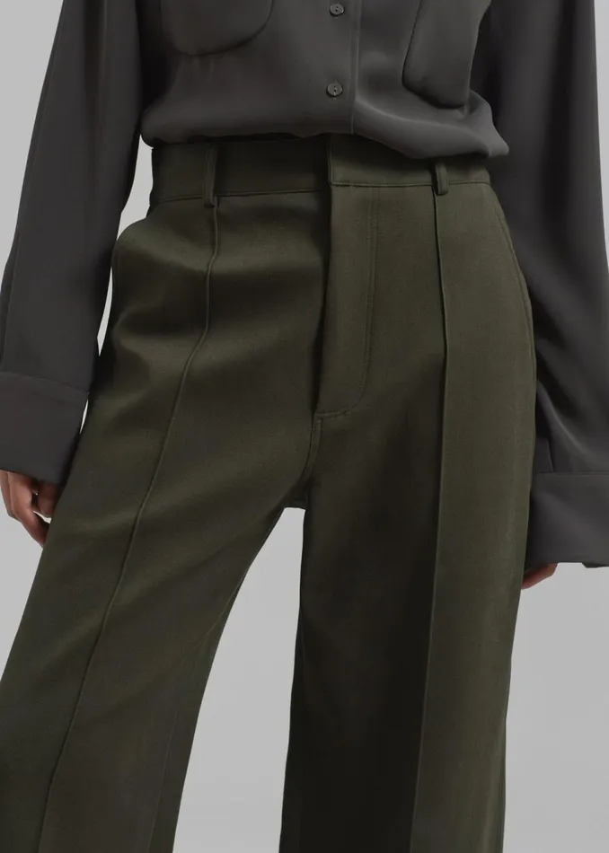 Women The Frankie Shop Bottoms Devon Trousers Khaki