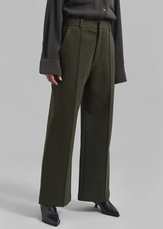 Women The Frankie Shop Bottoms Devon Trousers Khaki